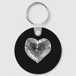Outdoor Natuur Lover Tree Ring Heart Earth Dag 1 Sleutelhanger