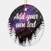 Outdoor natuur nachtelijke hemel- aanpasbare tekst keramisch ornament (Links)