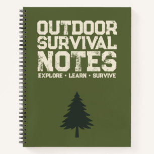 Outdoor Overlevingsnotities – Militair Groen Notitieboek