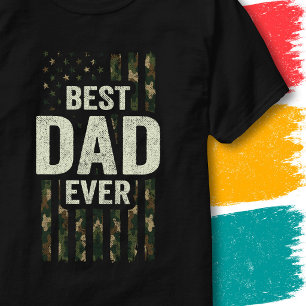 Outdoor papa vlag Beste papa ooit Camo Amerikaanse T-shirt