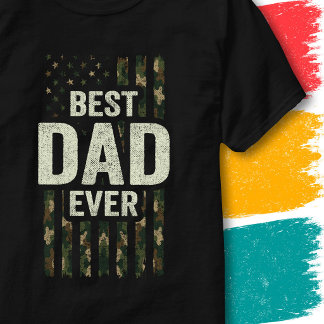 Outdoor papa vlag Beste papa ooit Camo Amerikaanse T-shirt
