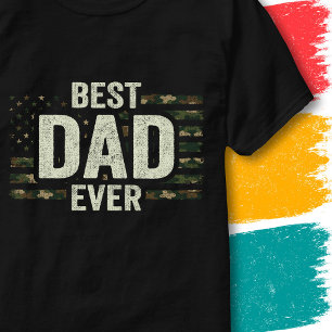 Outdoor papa vlag Beste papa ooit Camo Amerikaanse T-shirt