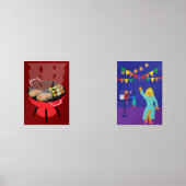 Outdoor Party Muurkunst Sets (Voorkant)