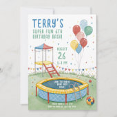 Outdoor Playground Party voor kinderen Kaart (Voorkant)