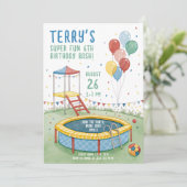 Outdoor Playground Party voor kinderen Kaart (Staand voorkant)