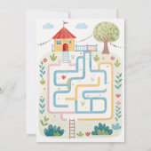 Outdoor Playground Party voor kinderen Kaart (Achterkant)