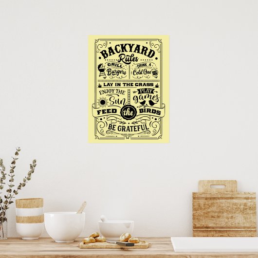 OUTDOOR POSTERS - Achtertuin Regels (Keuken)
