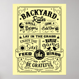 OUTDOOR POSTERS - Achtertuin Regels