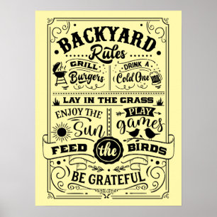 OUTDOOR POSTERS - Achtertuin Regels