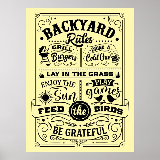 OUTDOOR POSTERS - Achtertuin Regels (Voorkant)