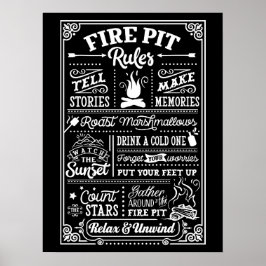 OUTDOOR POSTERS - Firepit Rules