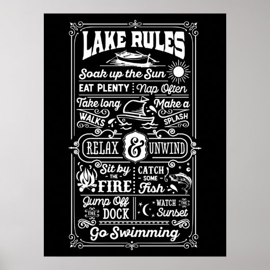 OUTDOOR POSTERS - Lake Rules (Voorkant)