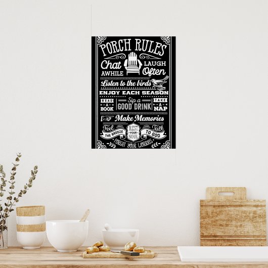 OUTDOOR POSTERS - Porch Rules (Keuken)