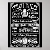 OUTDOOR POSTERS - Porch Rules (Voorkant)