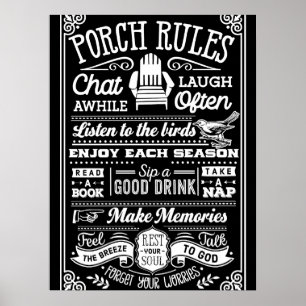 OUTDOOR POSTERS - Porch Rules