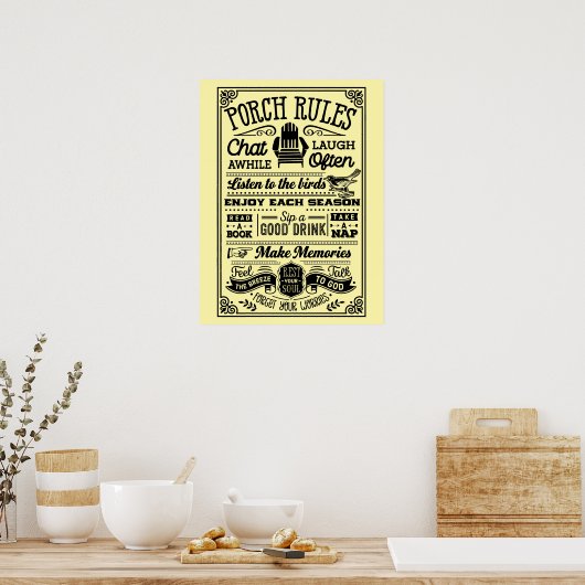 OUTDOOR POSTERS - Porch Rules (Keuken)