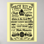 OUTDOOR POSTERS - Porch Rules (Voorkant)