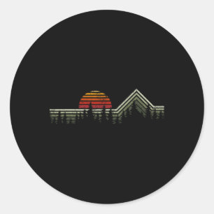 Outdoor Reizen Natuur Design Uni-Adults Retro Nat Ronde Sticker