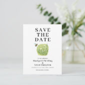 Outdoor Save The Date Kaart voor grillige bruiloft (Staand voorkant)