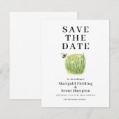 Outdoor Save The Date Kaart voor grillige bruiloft (Voorkant / Achterkant)