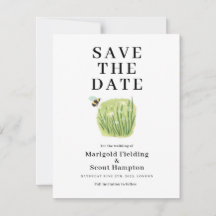 Outdoor Save The Date Kaart voor grillige bruiloft