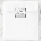 Outdoor Shade Black & White Return-adreslabels Vierkante Sticker (Tas)