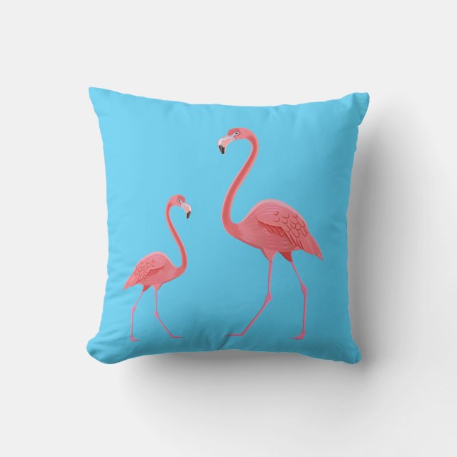 Outdoor Sierkussen-Flamingo Buitenkussen (Voorkant)