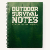 Outdoor Survival Notes – Forest Background Notitieboek (Voorkant)