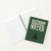 Outdoor Survival Notes Green Forest Notebook Cover Notitieboek (Binnen)