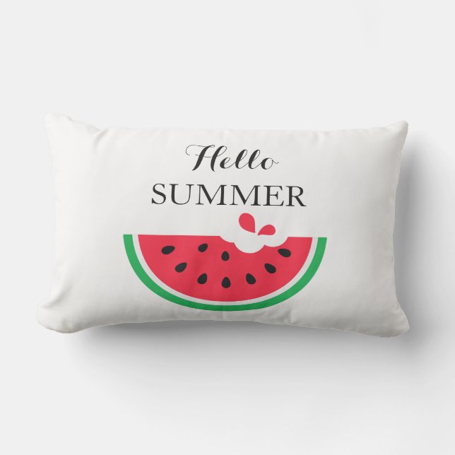 Outdoor Throw Pillow-Hello Summer  Buitenkussen (Voorkant)