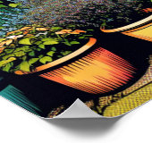 Outdoor Trellis en Potten van Planten Poster (Hoek)