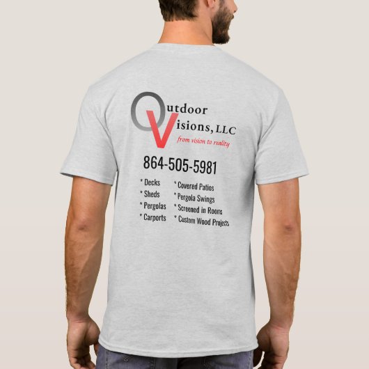 Outdoor Visions Logo Achter Info T-shirt (Achterkant)