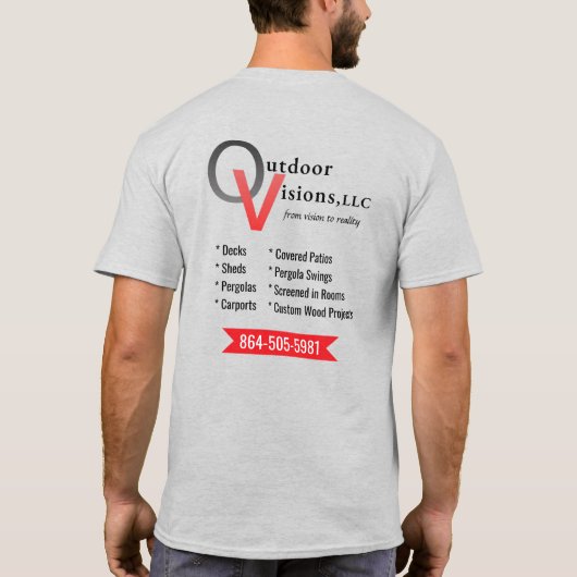 Outdoor Visions Logo Achter Info T-shirt (Achterkant)