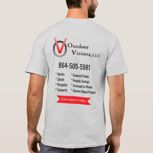 Outdoor Visions Logo Achter Info T-Shirt (Achterkant)