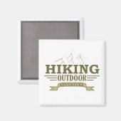 Outdoor wandelaars wandelen avontuur magneet (Voorkant / Achterkant)