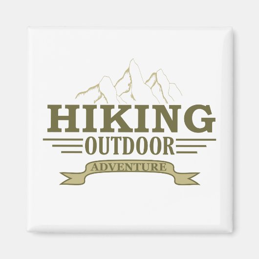 Outdoor wandelaars wandelen avontuur magneet (Voorkant)