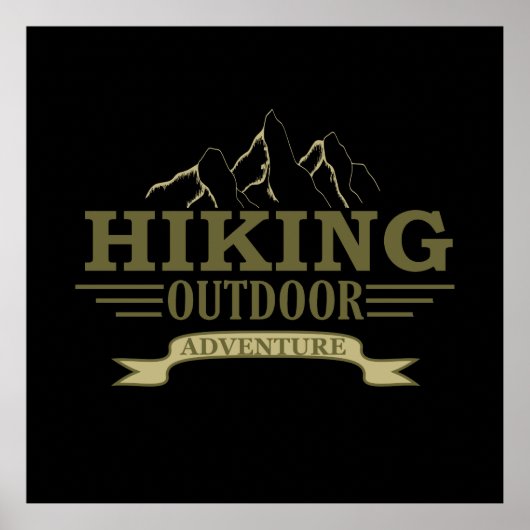 Outdoor wandelaars wandelen avontuur poster (Voorkant)