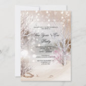 Outdoor Winters Scene Oudejaarsfeest Kaart (Voorkant)