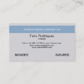 Outdoorlevenscontractant Visitekaartje (Achterkant)