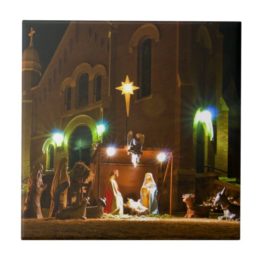 Outdoornativiteitsscène Tegeltje (Voorkant)