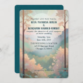 Outdoors Fantasy Mountain bruiloft uitnodiging (Voorkant / Achterkant)