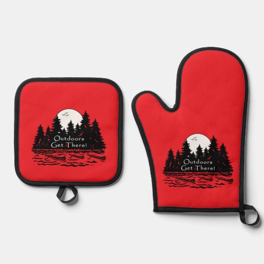 Outdoors Get there! Canoes  Ovenwant & Pannenlap Set (Voorkant)