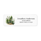 Outdoors Pine Tree Woods Address Label (Voorkant)