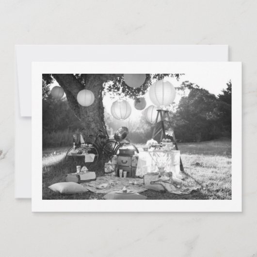 OUTDOORS VAN DE PARTIJ GEBEURTENISINVITATIE KAART (Voorkant)