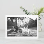 OUTDOORS VAN DE PARTIJ GEBEURTENISINVITATIE KAART (Staand voorkant)