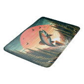Outdoorsman forel natuur badmat (Gekanteld)