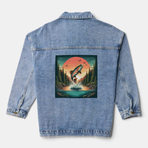 Outdoorsman forel natuur denim jacket