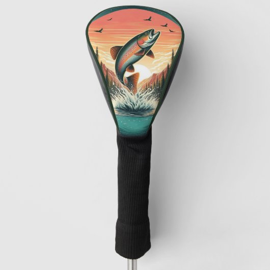 Outdoorsman forel natuur golfheadcover (Voorkant)