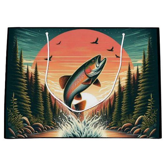 Outdoorsman forel natuur groot cadeauzakje (Voorkant)