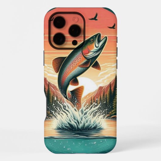 Outdoorsman forel natuur iPhone hoesje (Achterkant)